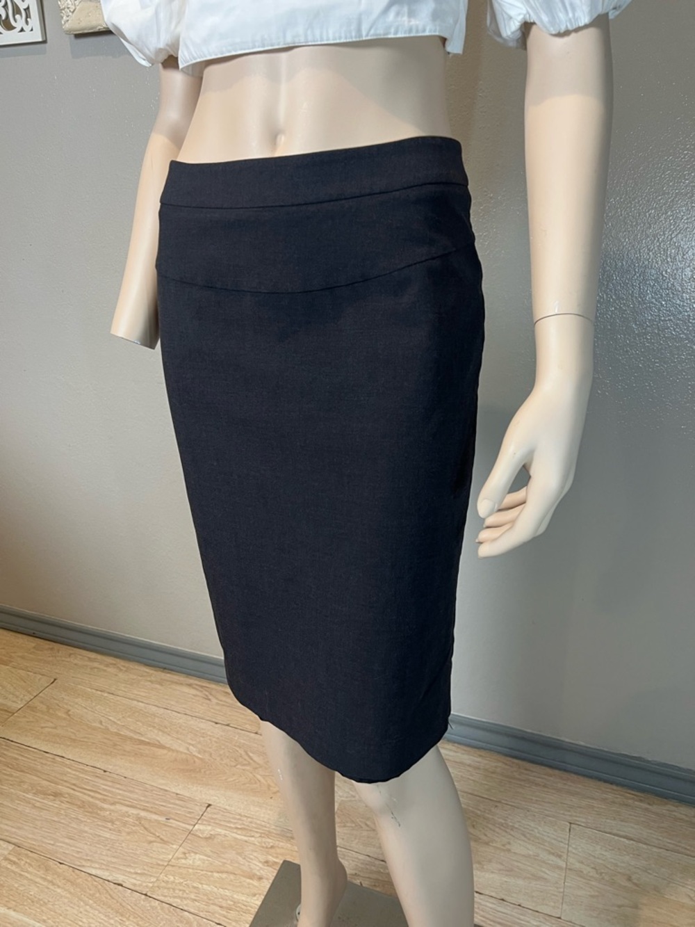 Classic dark gray Pencil Skirt